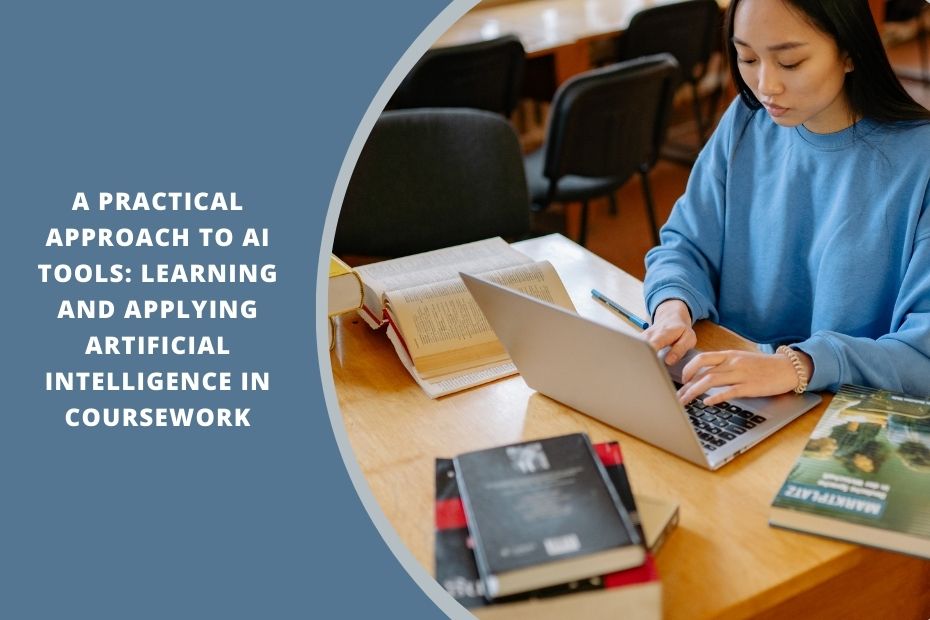 A student using an AI-powered learning tool on a laptop for coursework assistance