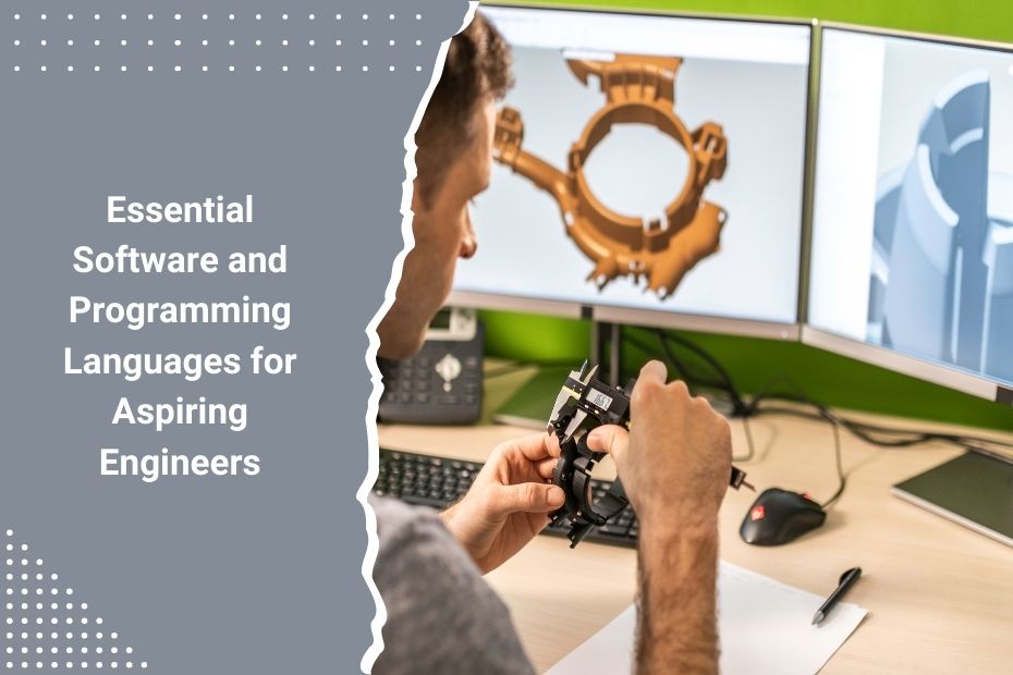 Aspiring engineer working on code and 3D models using engineering software